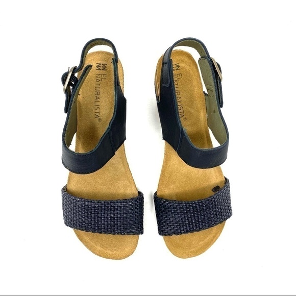 El Naturalista 5033T Mola Rafia heel sandal black - Picture 2 of 9